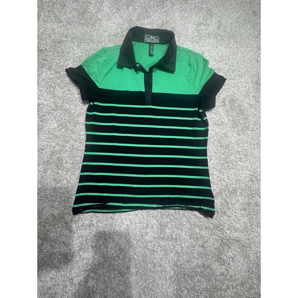 Lauren Ralph Lauren Active Women's Large Green And Black Shirt.Size L.